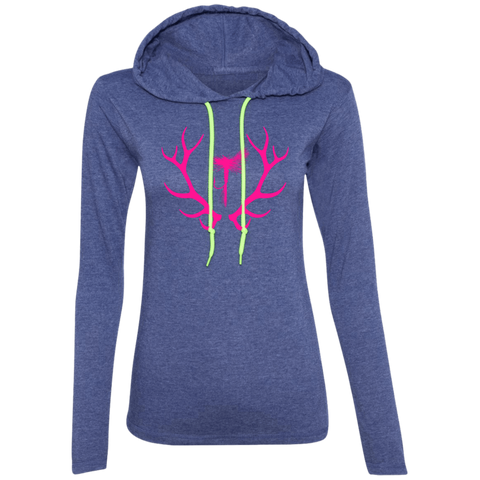 887L Ladies' LS T-Shirt Hoodie